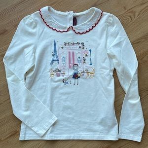 NWOT Girls Paris Shopping Long Sleeve Top